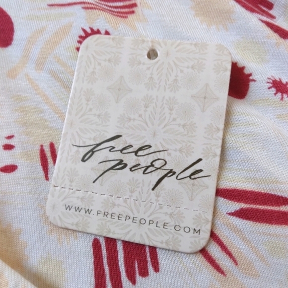 NWT Free People Daria Graphic Maxi Dress in Ivory combo - Picture 7 of 8